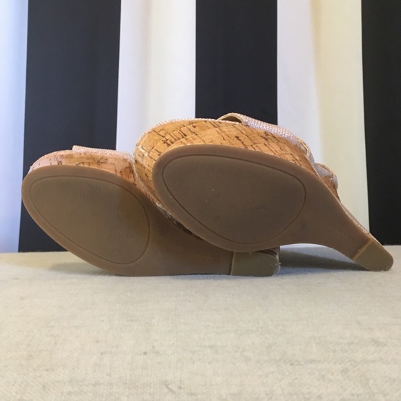 NWOB BCBGeneration Rando Corkwood Platform Wedges - Picture 4 of 4